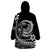 Polynesian Plumeria Wearable Blanket Hoodie Ride The Waves - Black LT7 - Polynesian Pride