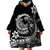 Polynesian Plumeria Wearable Blanket Hoodie Ride The Waves - Black LT7 - Polynesian Pride