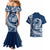 Polynesian Plumeria Couples Matching Mermaid Dress And Hawaiian Shirt Ride The Waves - Navy Blue LT7 - Polynesian Pride