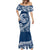 Polynesian Plumeria Mermaid Dress Ride The Waves - Navy Blue LT7 - Polynesian Pride