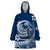 Polynesian Plumeria Wearable Blanket Hoodie Ride The Waves - Navy Blue LT7 One Size Navy Blue - Polynesian Pride