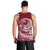 Polynesian Plumeria Men Tank Top Ride The Waves - Burgundy LT7 - Polynesian Pride