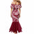 Polynesian Plumeria Mermaid Dress Ride The Waves - Burgundy LT7 - Polynesian Pride