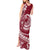 Polynesian Plumeria Tank Maxi Dress Ride The Waves - Burgundy LT7 - Polynesian Pride