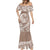 Polynesian Plumeria Mermaid Dress Ride The Waves - Beige LT7 - Polynesian Pride