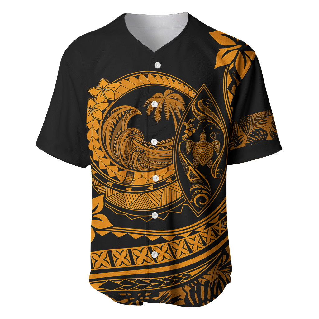 Polynesian Plumeria Baseball Jersey Ride The Waves - Orange LT7 Orange - Polynesian Pride