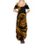 Polynesian Plumeria Summer Maxi Dress Ride The Waves - Orange LT7 - Polynesian Pride