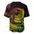 Polynesian Plumeria Baseball Jersey Ride The Waves - Reggae LT7 - Polynesian Pride