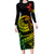 Polynesian Plumeria Long Sleeve Bodycon Dress Ride The Waves - Reggae LT7 Long Dress Reggae - Polynesian Pride