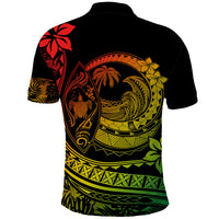 Polynesian Plumeria Polo Shirt Ride The Waves Reggae LT7 - Polynesian Pride