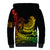 Polynesian Plumeria Sherpa Hoodie Ride The Waves - Reggae LT7 - Polynesian Pride