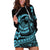 Polynesian Plumeria Hoodie Dress Ride The Waves - Turquoise LT7 Turquoise - Polynesian Pride