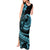 Polynesian Plumeria Tank Maxi Dress Ride The Waves - Turquoise LT7 - Polynesian Pride