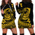 Polynesian Plumeria Hoodie Dress Ride The Waves - Yellow LT7 - Polynesian Pride