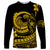 Polynesian Plumeria Long Sleeve Shirt Ride The Waves - Yellow LT7 Unisex Yellow - Polynesian Pride