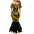 Polynesian Plumeria Mermaid Dress Ride The Waves - Yellow LT7 - Polynesian Pride