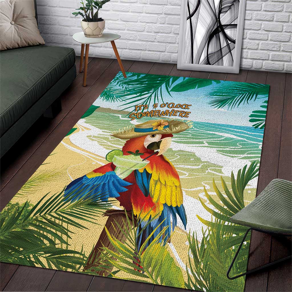 Aloha Hawaii It's 5 o'clock Somewhere Area Rug - Polynesian Pride