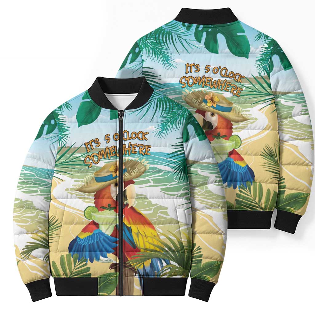 Aloha Hawaii It's 5 o'clock Somewhere Bomber Puffer Jacket - Polynesian Pride