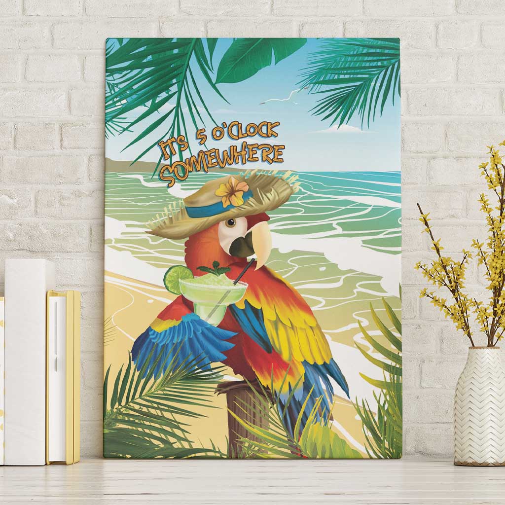 Aloha Hawaii It's 5 o'clock Somewhere Canvas Wall Art LT7 Without Frame Blue - Polynesian Pride