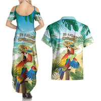 Aloha Hawaii It's 5 o'clock Somewhere Couples Matching Summer Maxi Dress and Hawaiian Shirt LT7 - Polynesian Pride