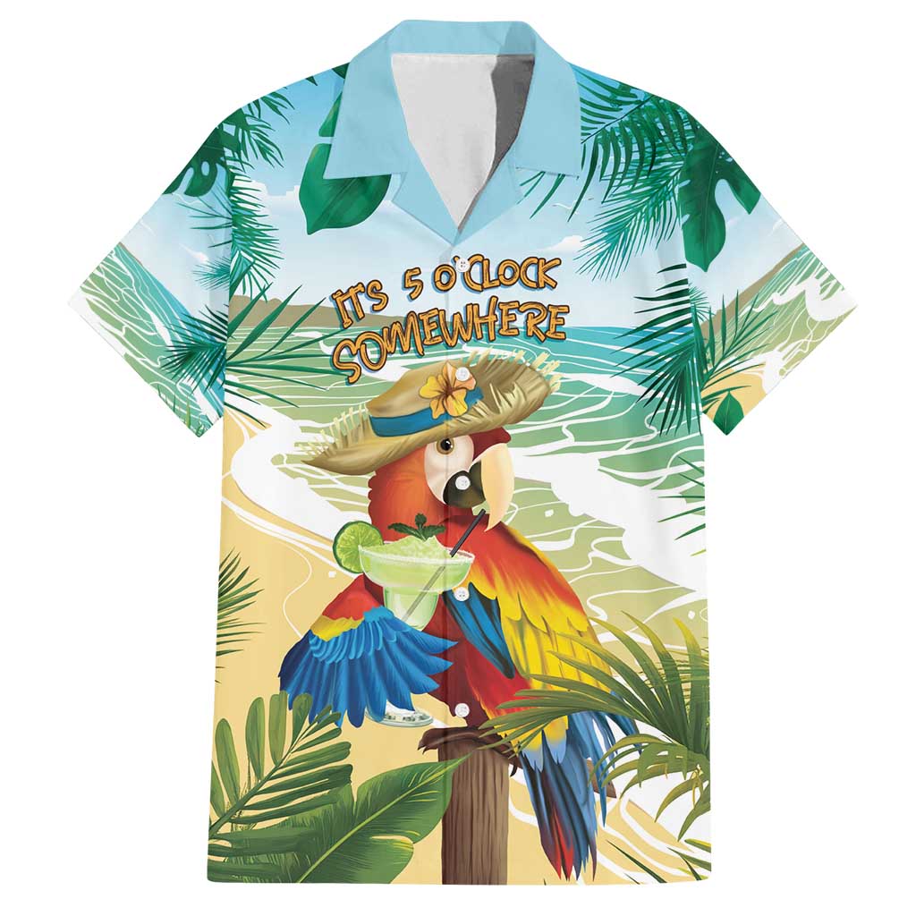 Aloha Hawaii It's 5 o'clock Somewhere Family Matching Long Sleeve Bodycon Dress and Hawaiian Shirt - Polynesian Pride