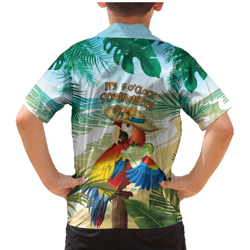 Aloha Hawaii It's 5 o'clock Somewhere Family Matching Mermaid Dress and Hawaiian Shirt LT7 - Polynesian Pride
