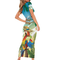 Aloha Hawaii It's 5 o'clock Somewhere Family Matching Short Sleeve Bodycon Dress and Hawaiian Shirt LT7 - Polynesian Pride
