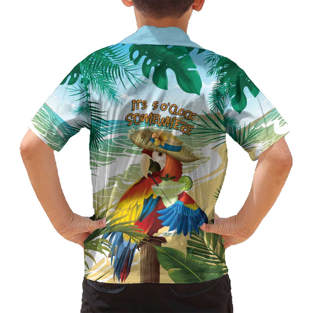 Aloha Hawaii It's 5 o'clock Somewhere Family Matching Tank Maxi Dress and Hawaiian Shirt LT7 - Polynesian Pride