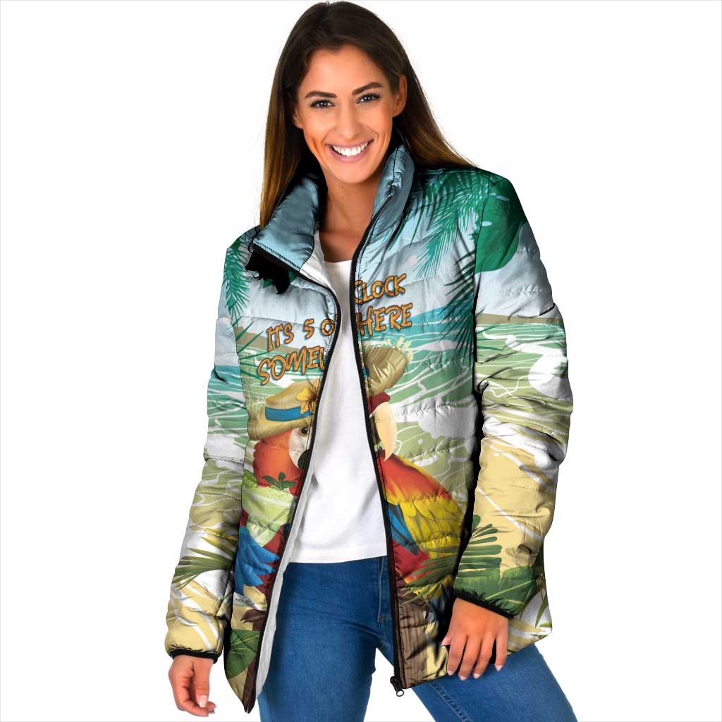 Aloha Hawaii It's 5 o'clock Somewhere Padded Jacket - Polynesian Pride
