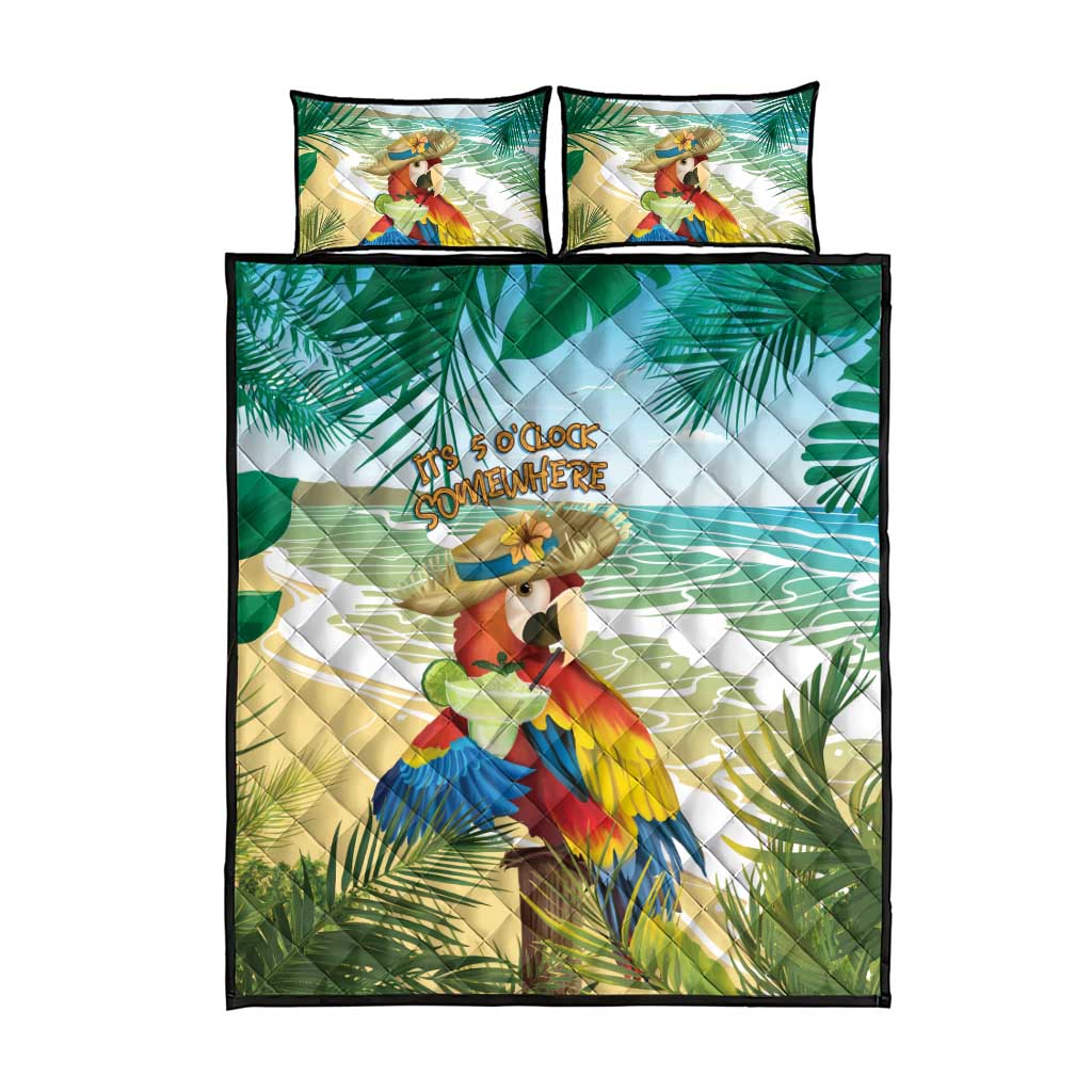 Aloha Hawaii It's 5 o'clock Somewhere Quilt Bed Set - Polynesian Pride