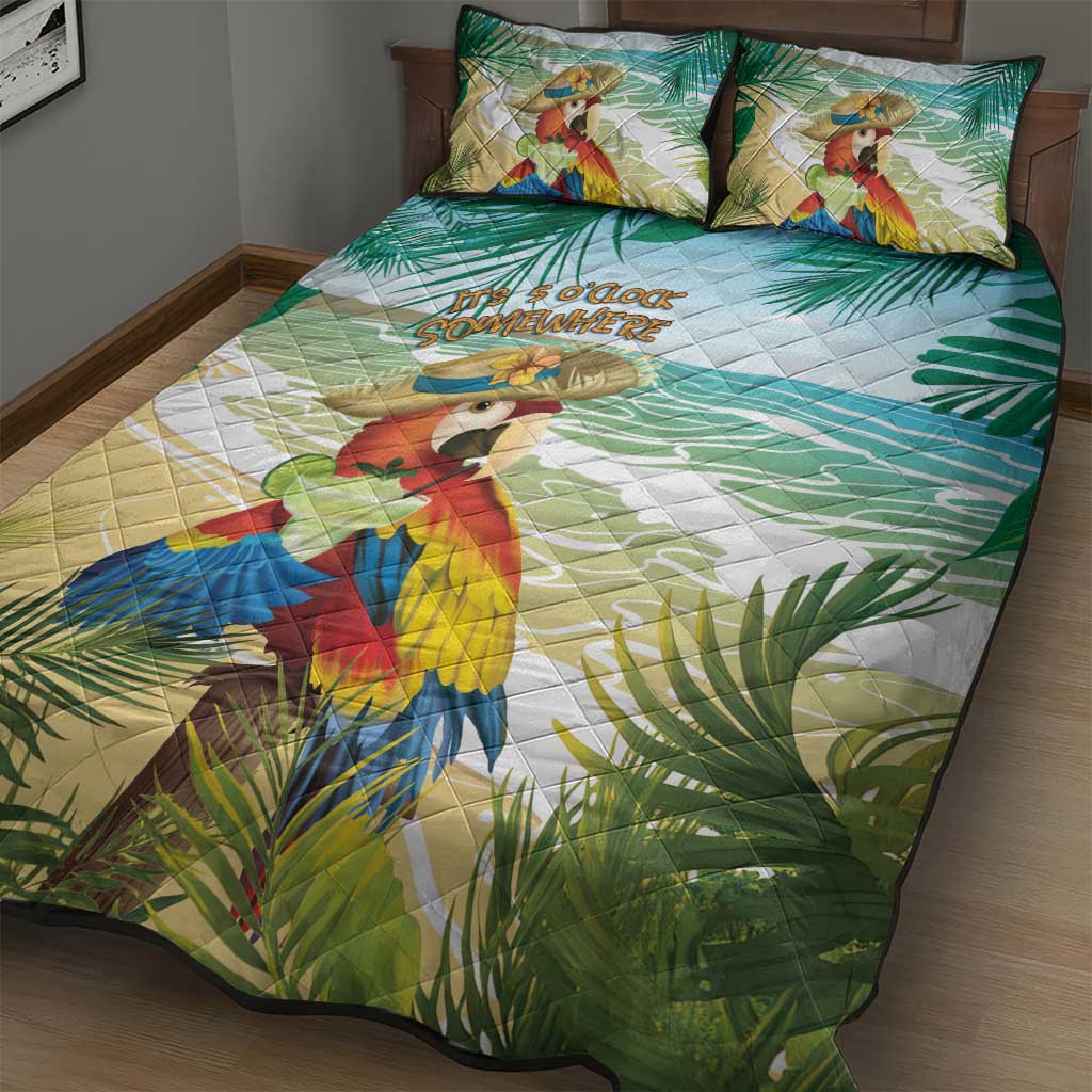 Aloha Hawaii It's 5 o'clock Somewhere Quilt Bed Set - Polynesian Pride