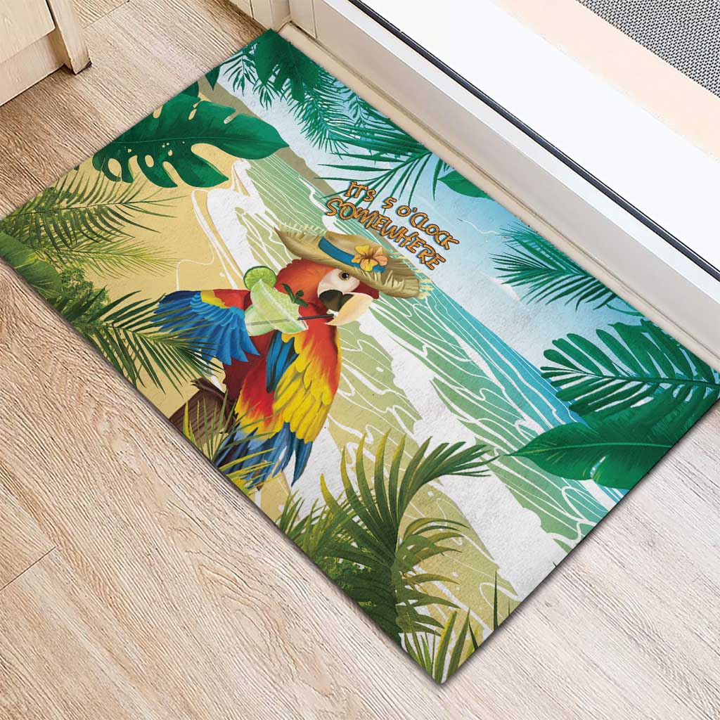 Aloha Hawaii It's 5 o'clock Somewhere Rubber Doormat LT7 - Polynesian Pride