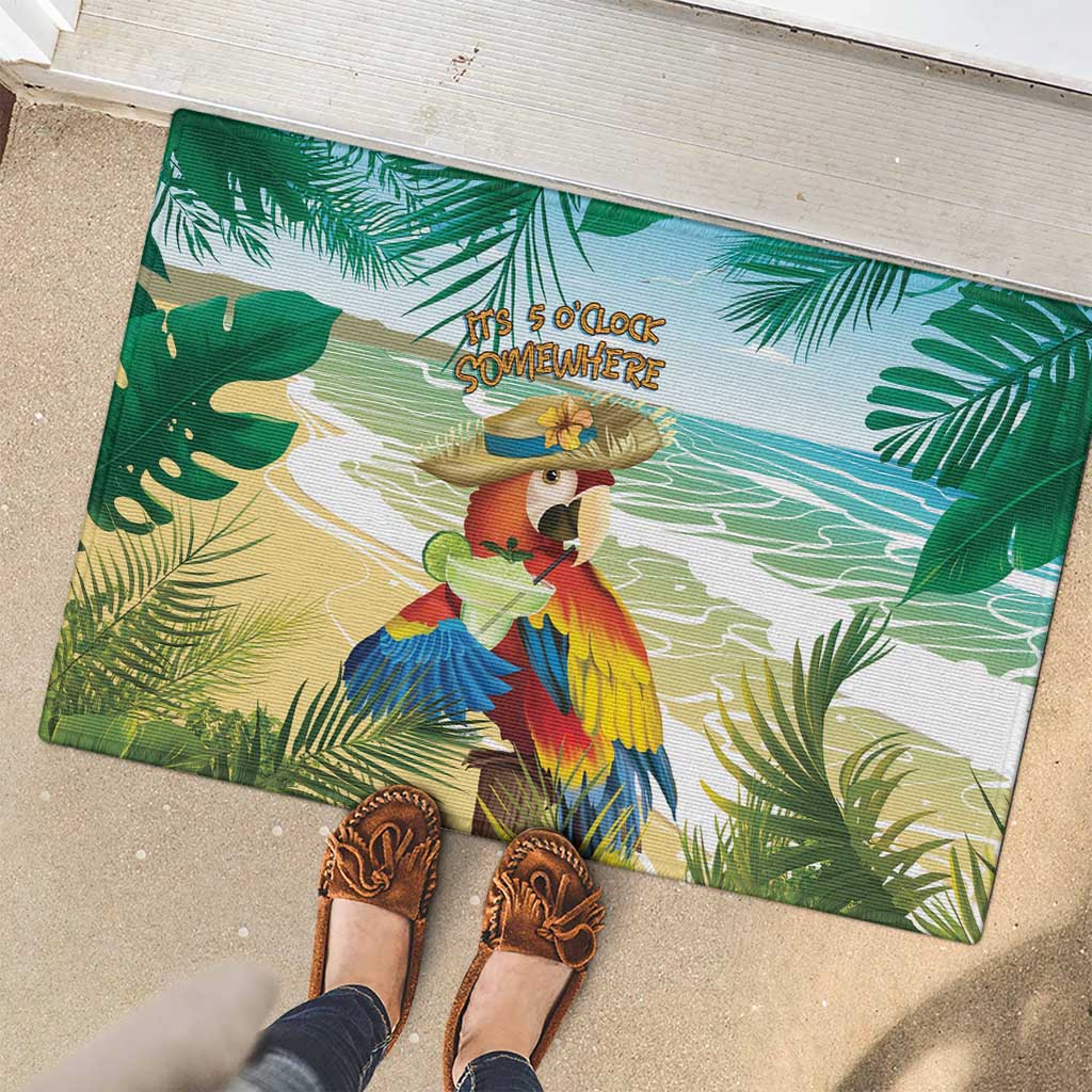 Aloha Hawaii It's 5 o'clock Somewhere Rubber Doormat LT7 - Polynesian Pride