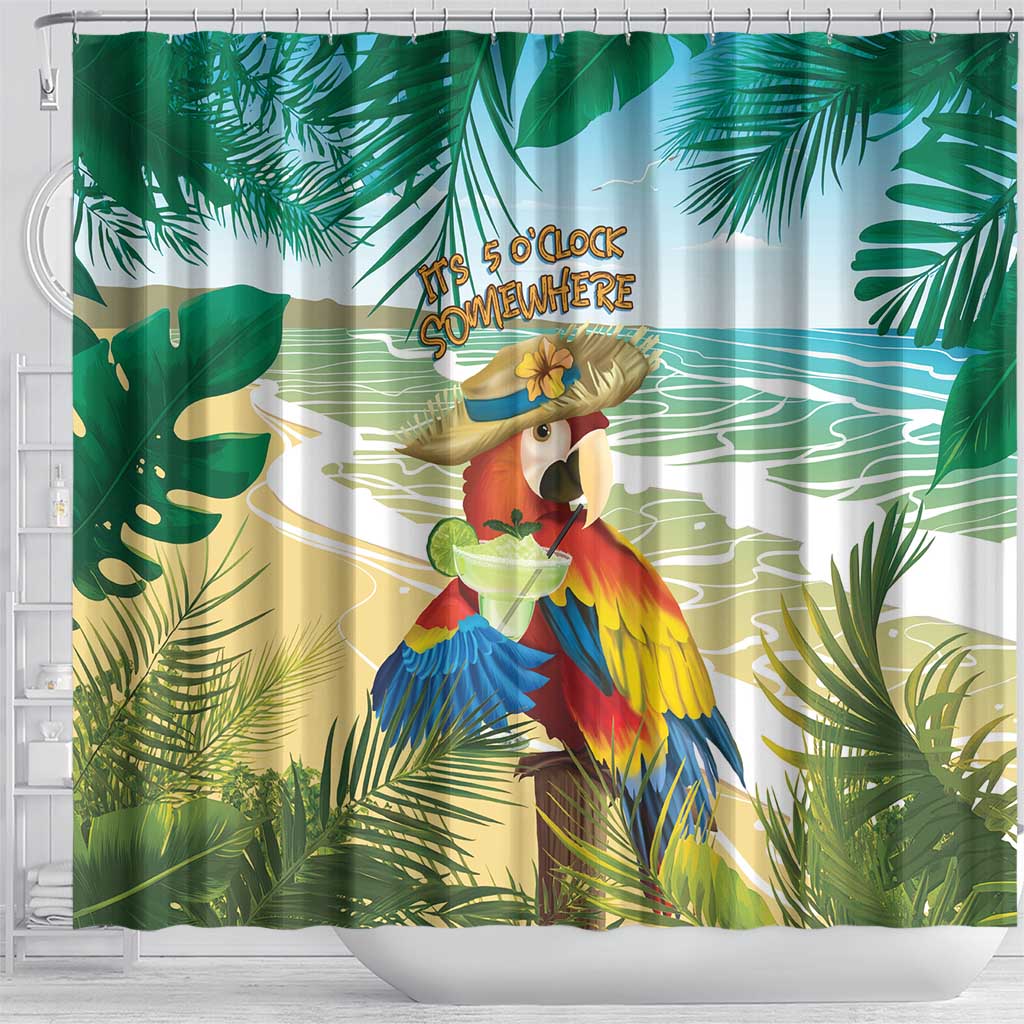 Aloha Hawaii It's 5 o'clock Somewhere Shower Curtain - Polynesian Pride