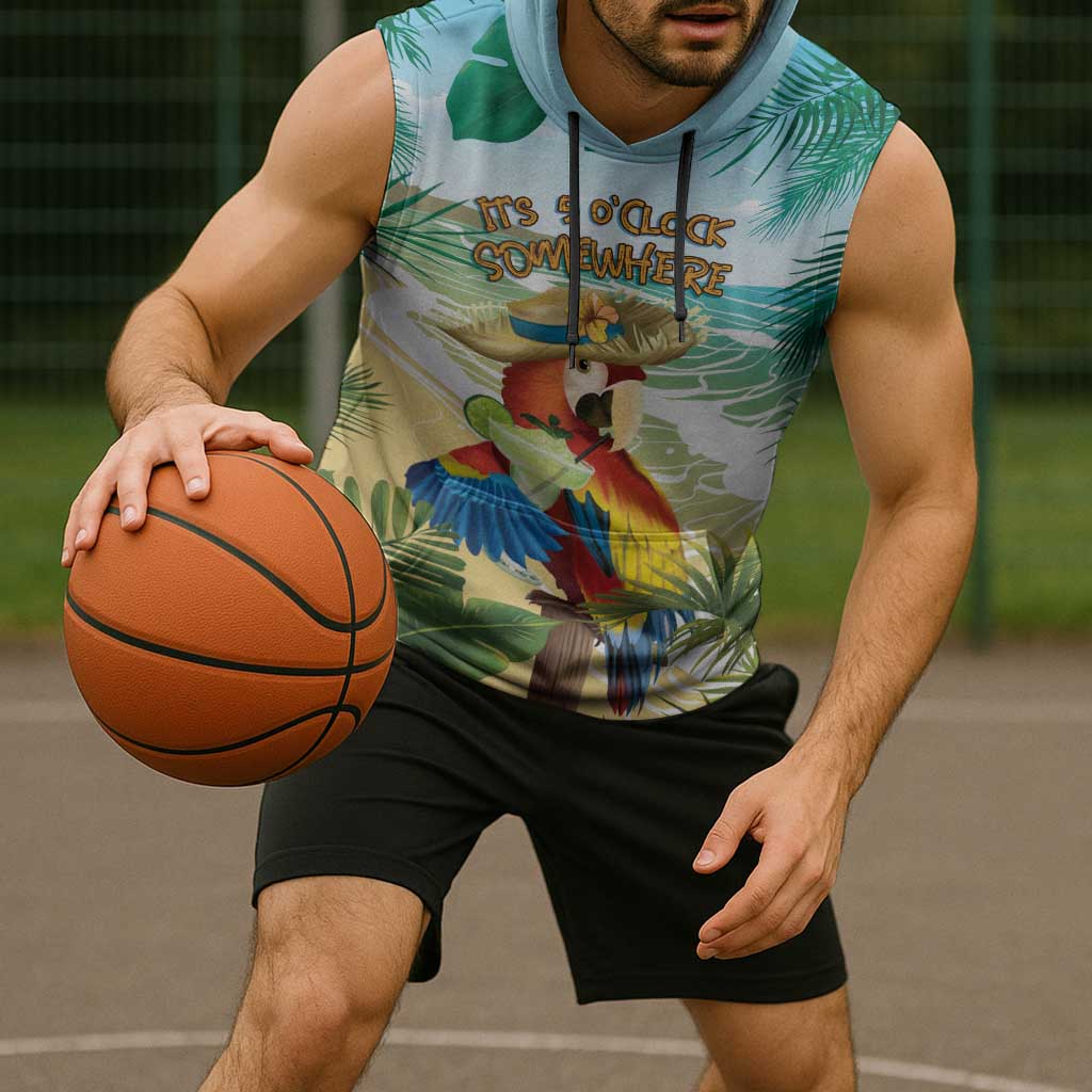 Aloha Hawaii It's 5 o'clock Somewhere Sleeveless Hoodie - Polynesian Pride