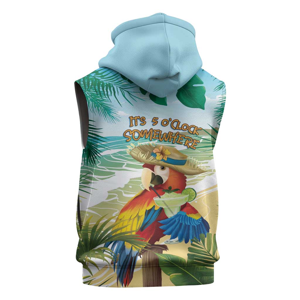 Aloha Hawaii It's 5 o'clock Somewhere Sleeveless Zip Hoodie LT7 - Polynesian Pride