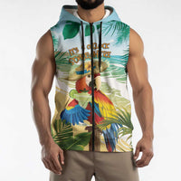 Aloha Hawaii It's 5 o'clock Somewhere Sleeveless Zip Hoodie LT7 - Polynesian Pride