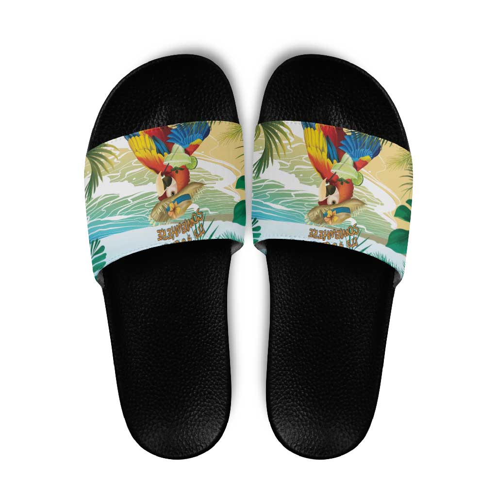 Aloha Hawaii It's 5 o'clock Somewhere Slide Sandals - Polynesian Pride