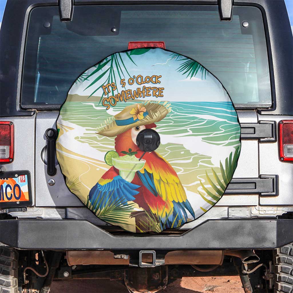 Aloha Hawaii It's 5 o'clock Somewhere Spare Tire Cover - Polynesian Pride