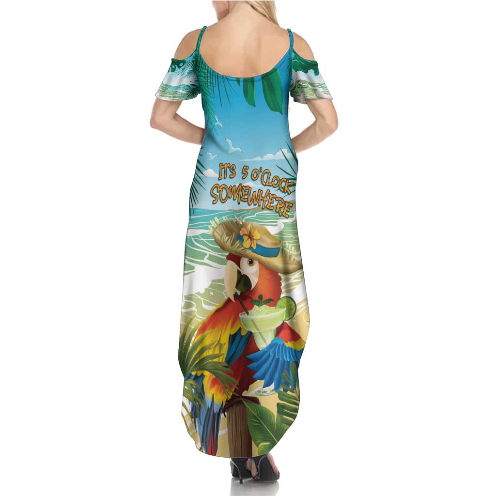 Aloha Hawaii It's 5 o'clock Somewhere Summer Maxi Dress LT7 - Polynesian Pride