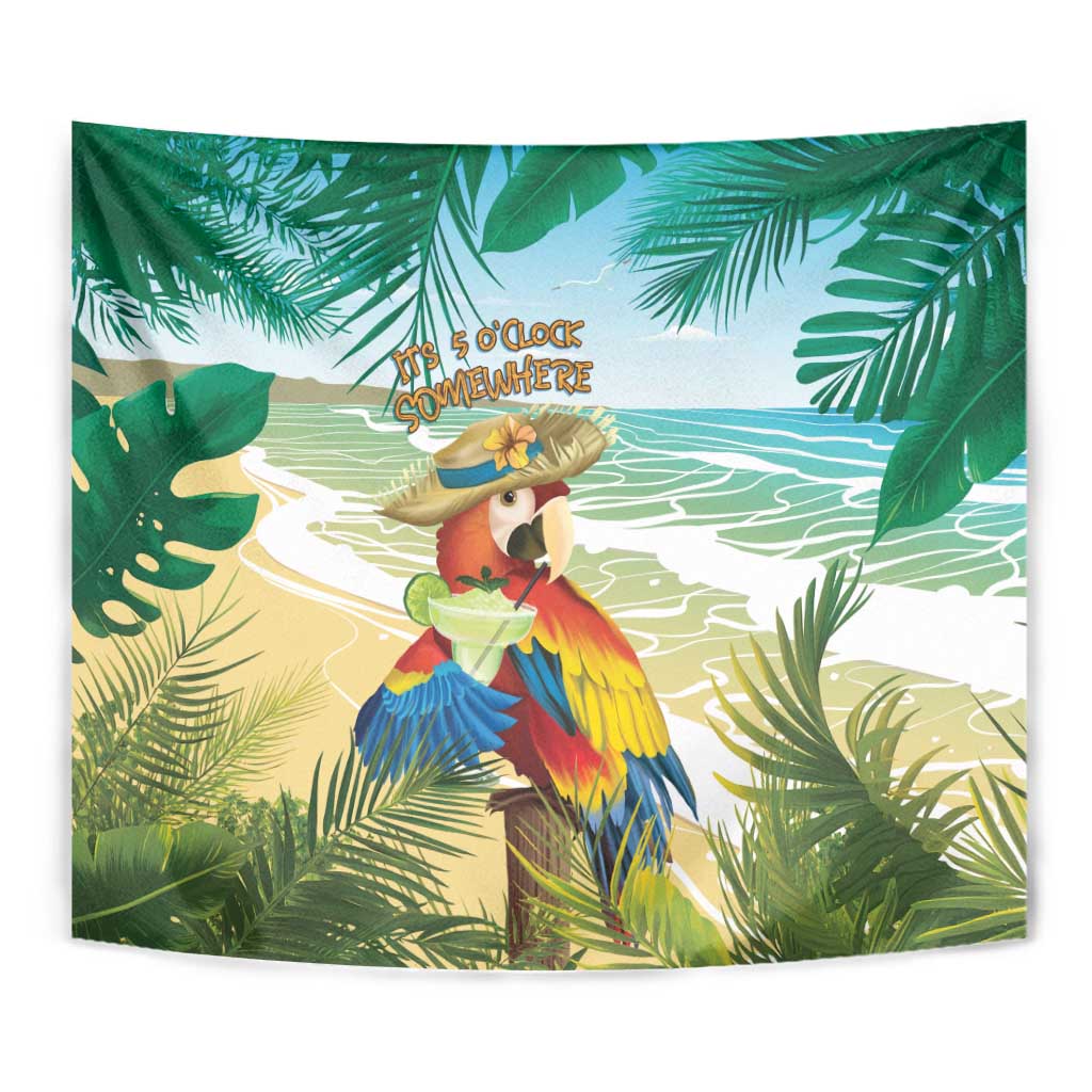 Aloha Hawaii It's 5 o'clock Somewhere Tapestry - Polynesian Pride