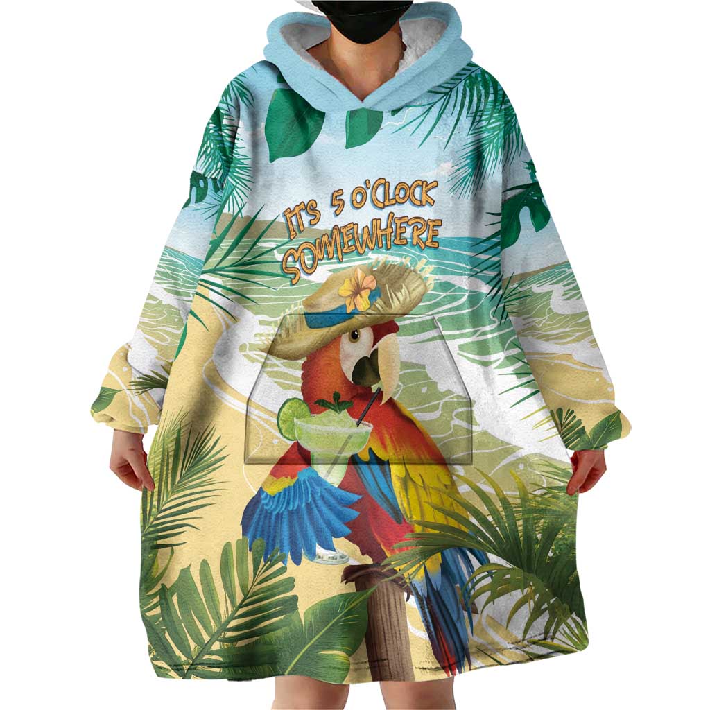 Aloha Hawaii It's 5 o'clock Somewhere Wearable Blanket Hoodie LT7 - Polynesian Pride