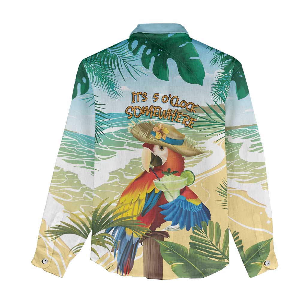 Aloha Hawaii It's 5 o'clock Somewhere Women Casual Shirt - Polynesian Pride