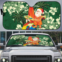 Moss Green Tropical Christmas Hawaii Tapa Auto Sun Shade Aloha Santa Drink Party - Polynesian Pride