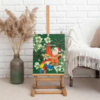 Moss Green Tropical Christmas Hawaii Tapa Canvas Wall Art Aloha Santa Drink Party LT7 - Polynesian Pride