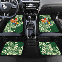 Moss Green Tropical Christmas Hawaii Tapa Car Mats Aloha Santa Drink Party - Polynesian Pride