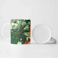 Moss Green Tropical Christmas Hawaii Tapa Ceramic Mug Aloha Santa Drink Party LT7 - Polynesian Pride