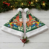Moss Green Tropical Christmas Hawaii Tapa Christmas Santa Hat Aloha Santa Drink Party - Polynesian Pride