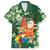 Moss Green Tropical Christmas Hawaii Tapa Family Matching Off Shoulder Maxi Dress and Hawaiian Shirt Aloha Santa Drink Party - Polynesian Pride