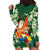 Moss Green Tropical Christmas Hawaii Tapa Hoodie Dress Aloha Santa Drink Party - Polynesian Pride